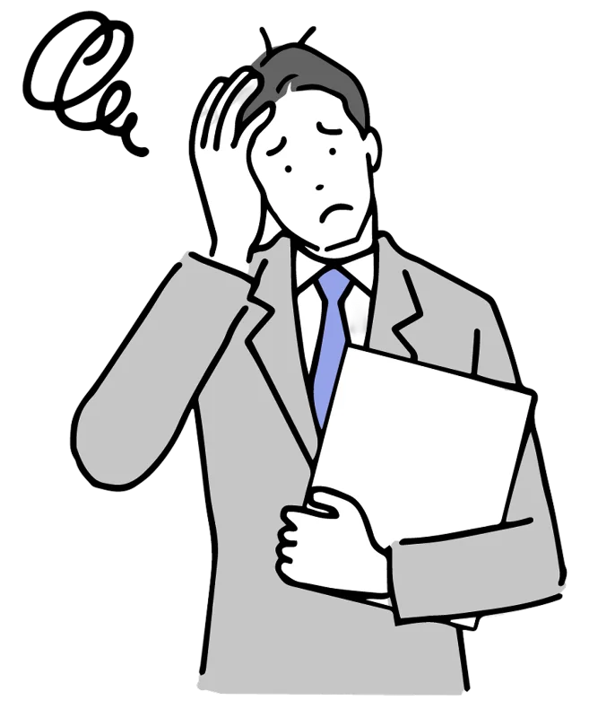 仕事や在留資格に悩む求職者のイラスト